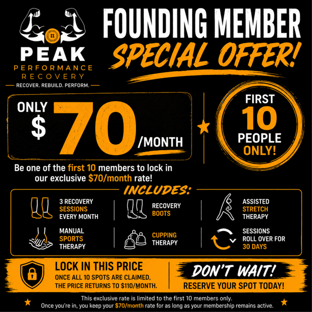 Founding Member Recovery Membership at Peak Performance Recovery in Hockley, TX