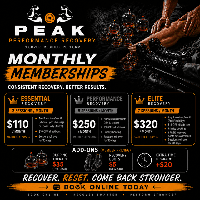 ESSENTIAL RECOVERY MEMBERSHIP at Peak Performance Recovery in Hockley, TX